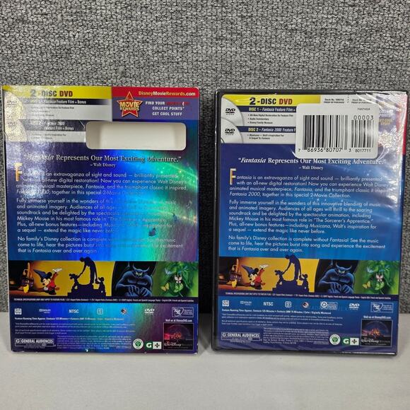 DISNEY FANTASIA & FANTASIA 2000 2-DISC SPECIAL EDITION DVD LIMITED TIME RELEASE - Picture 5 of 6